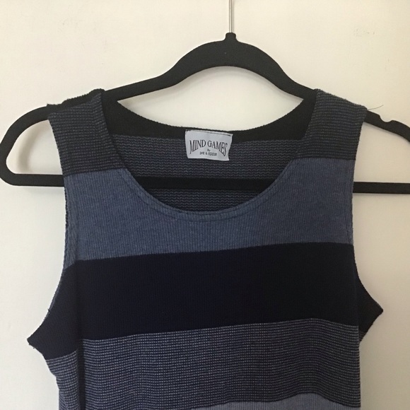 4/$25 Vintage Mind Games by Ike & Eddie sleeveless cropped 90's top medium - Picture 2 of 7